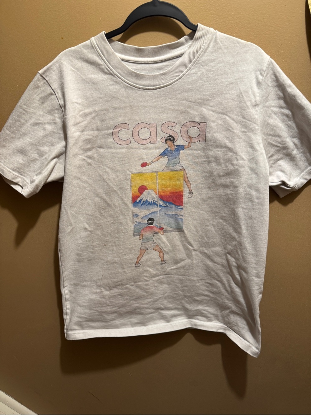 casa White Graphic Short Sleeve Tee